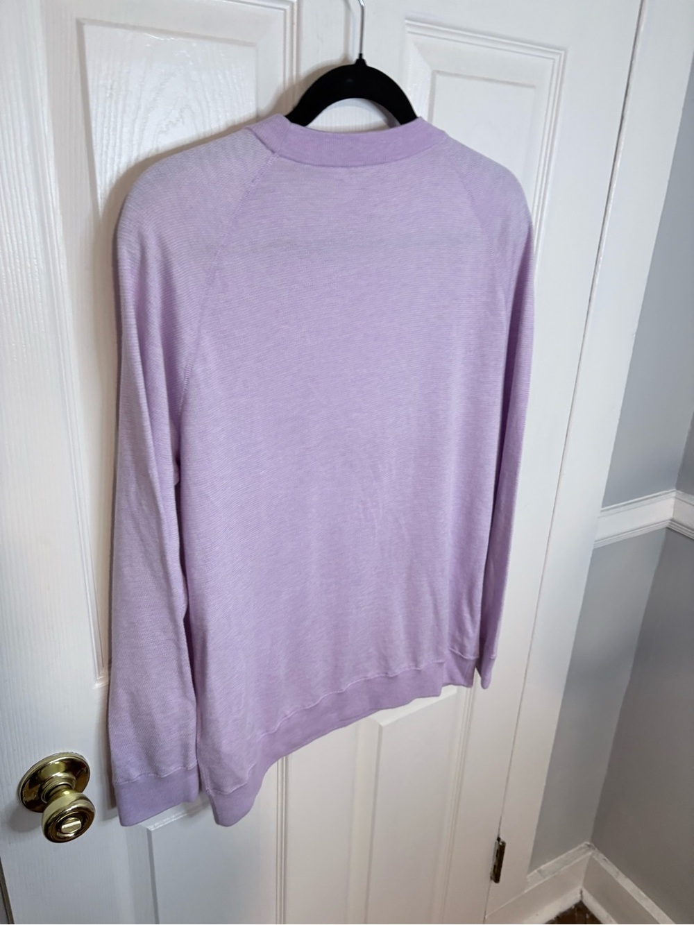 Peter Millar Pima Cotton Silk Cashmere Sweater Lavender Lilac Large - Picture 6 of 9